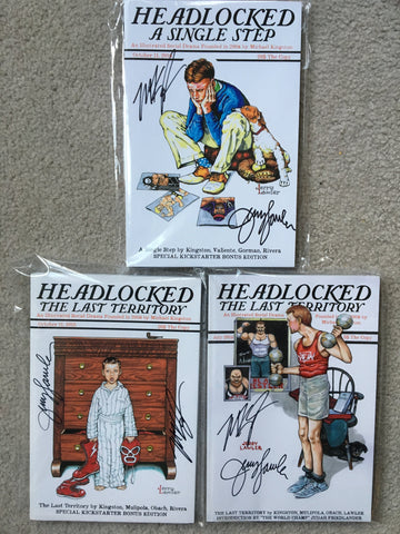 Headlocked SET of 3 KICKSTARTER Editions, SIGNED by JERRY LAWLER
